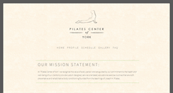 Desktop Screenshot of pilatescenterofyork.org